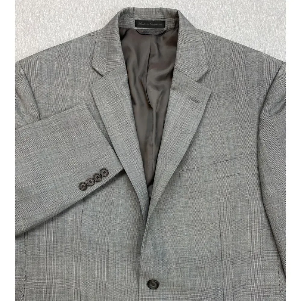 Lauren Ralph Lauren Blazer Mens 40R Plaid‎ 100% Wool 2-Button Single Breasted